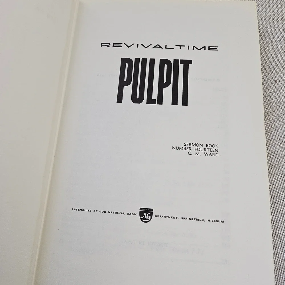 Revivaltime Pulpit Sermon Book‎ Number 14 C M Ward Assemblies of God Radio